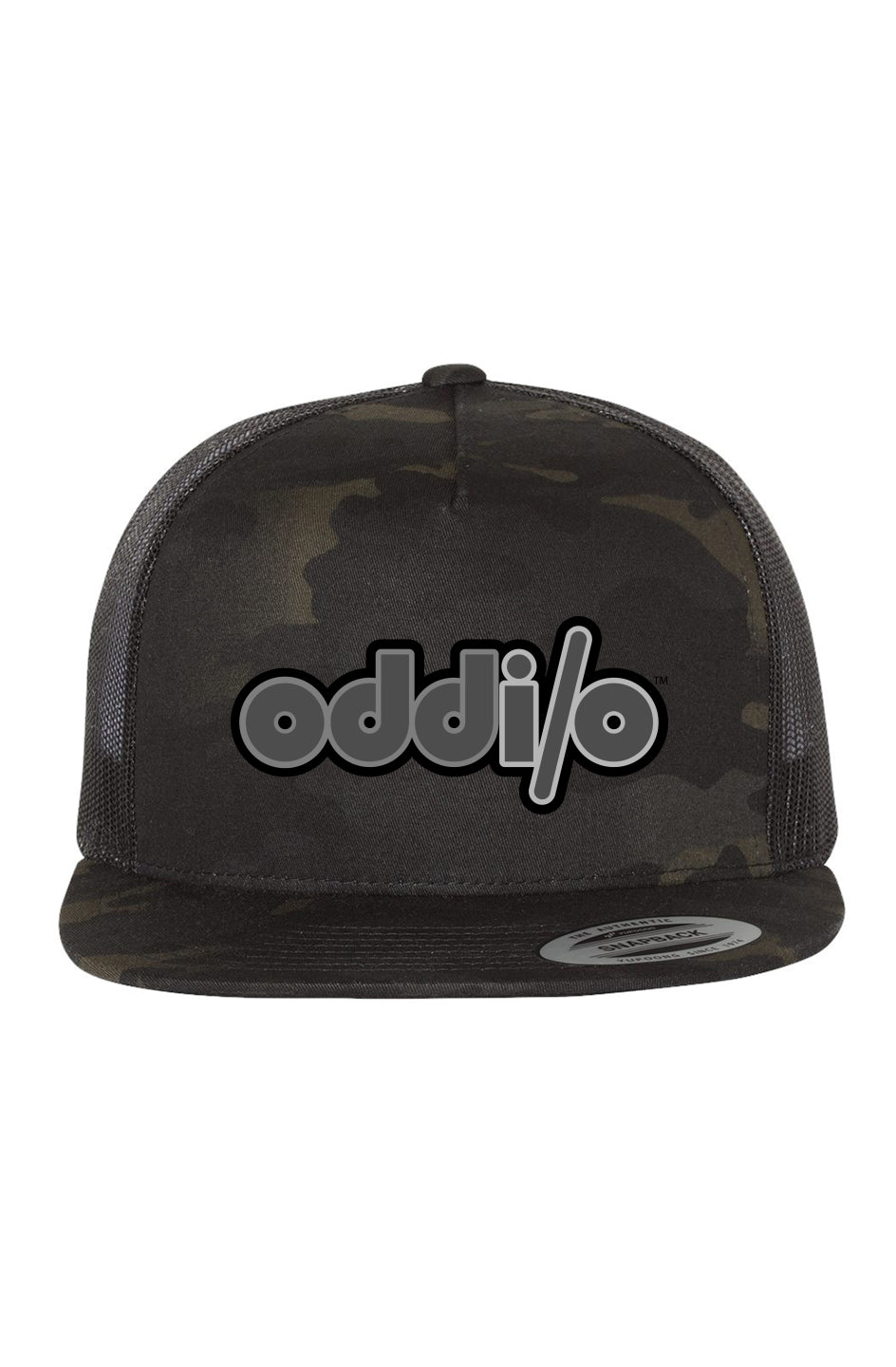 Oddi/o Embroidered - Black Camo Trucker Cap
